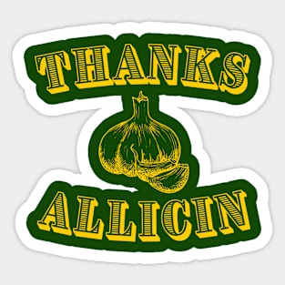 Thanks Allicin Sticker